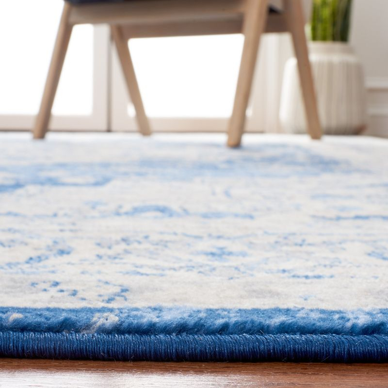 Brentwood BNT851 Power Loomed Indoor Area Rug - Navy/Grey - 6'x9' - Safavieh
