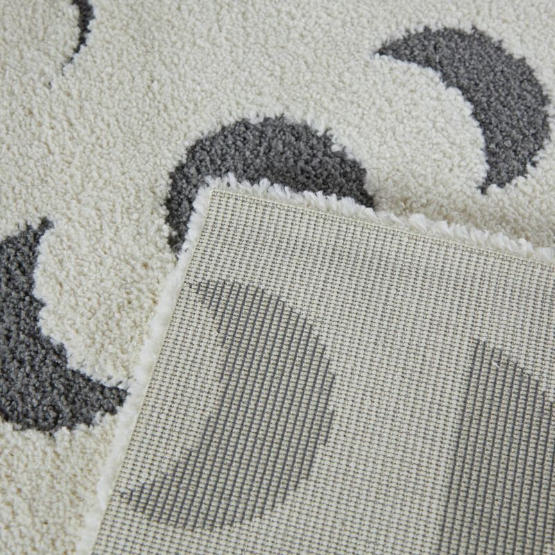 5'3"x7' Geometric Phases Contemporary Kids' Rug Off-White/Gray - Balta Rugs: Kids Bedroom & Playroom Area Rug