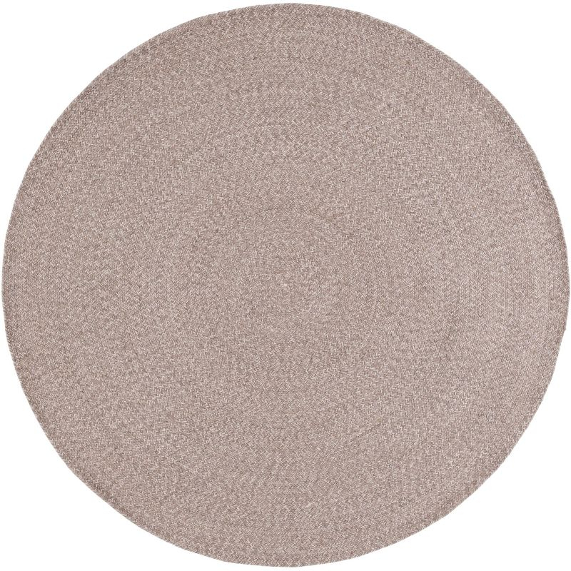Braided BRD256 Hand Woven Indoor Area Rug - Ivory/Beige - 6' Round - Safavieh