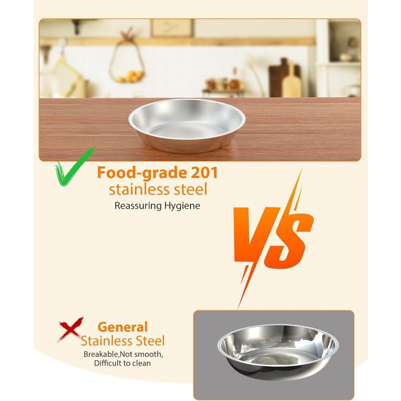 5QT round chafing dish buffet set (2-pack) in Rose Gold, NSF-certified stainless steel with lid, spoon, and tweezer, ideal for catering and events.
