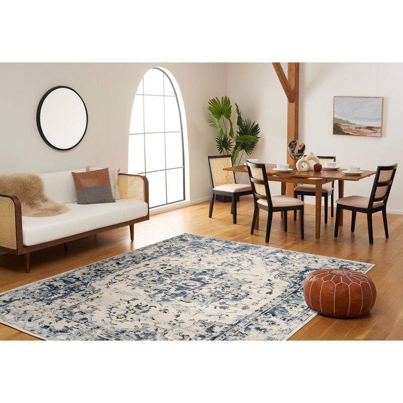 Charleston CHL411 Loomed Indoor Area Rug - Ivory/Navy - 8'x10' - Safavieh