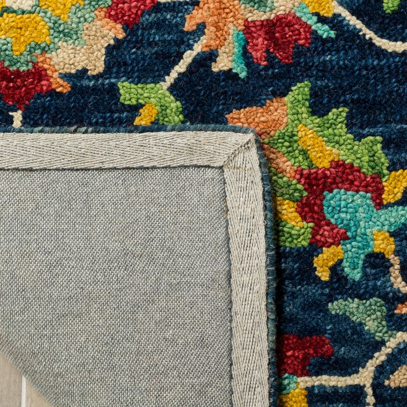 Aspen APN510 Hand Tufted Indoor Runner Rug - Navy/Red - 2'3"x11' - Safavieh