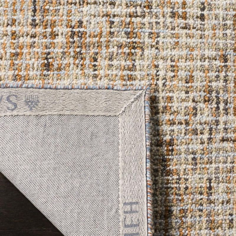 Abstract ABT468 Handmade Indoor Accent Rug - Gold/Blue - 3'x5' - Safavieh