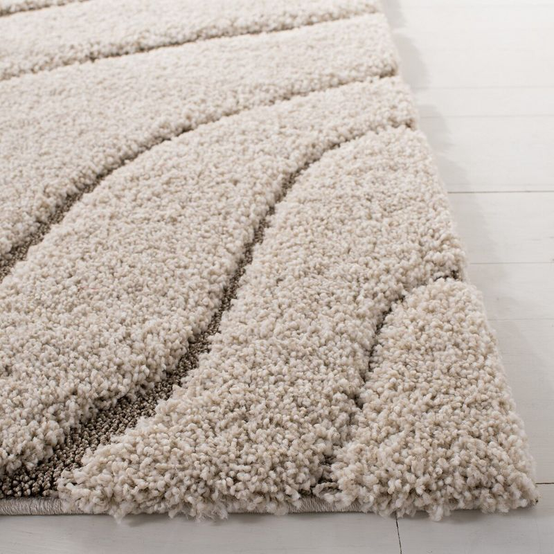 Florida Shag SG472 Power Loomed Indoor Area Rug - Cream/Beige - 9'x12' - Safavieh