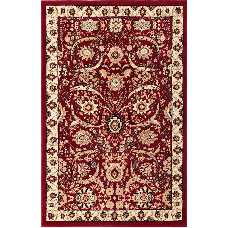 Unique Loom 5' 3 x 8' 0 Red Espahan Cape Cod Area Rug