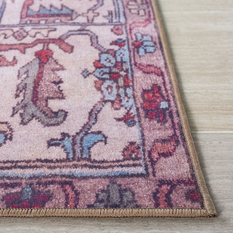 Tucson Vintage Persian TSN106 Power Loomed Machine Washable Skid-Resistant Indoor Runner Rug - Red/Beige - 2'6"x12' - Safavieh