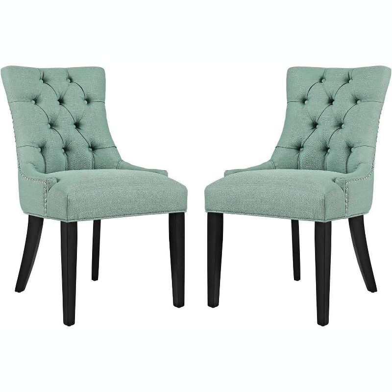 Modway Regent Dining Side Chair Fabric Set of 2 Laguna