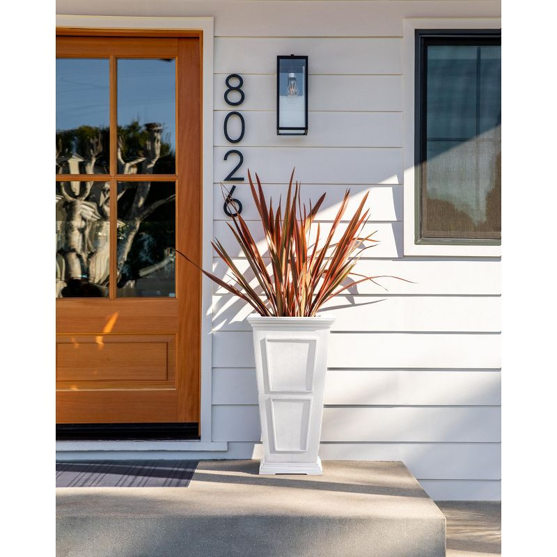 Veradek Brixton Tall 26" Plastic Planter - White