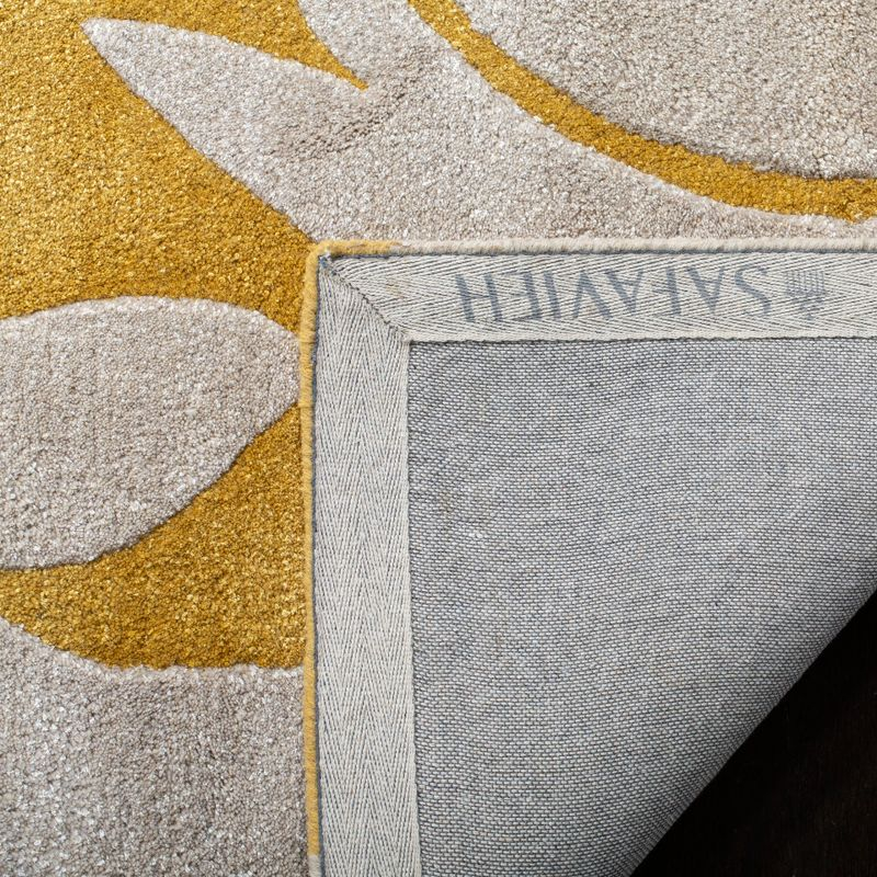 Soho SOH841 Hand Tufted Area Rug - Gold/Ivory - 6'x6' - Safavieh.