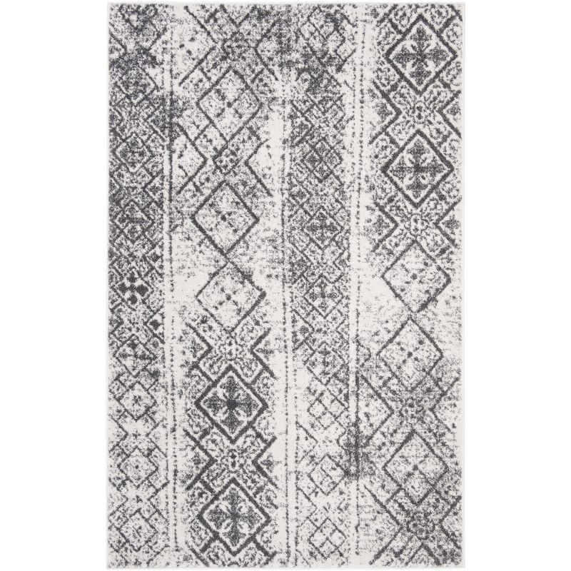 Adirondack ADR111 Machine Made Indoor Accent Rug - Silver/Black - 2'-6"x4' - Safavieh