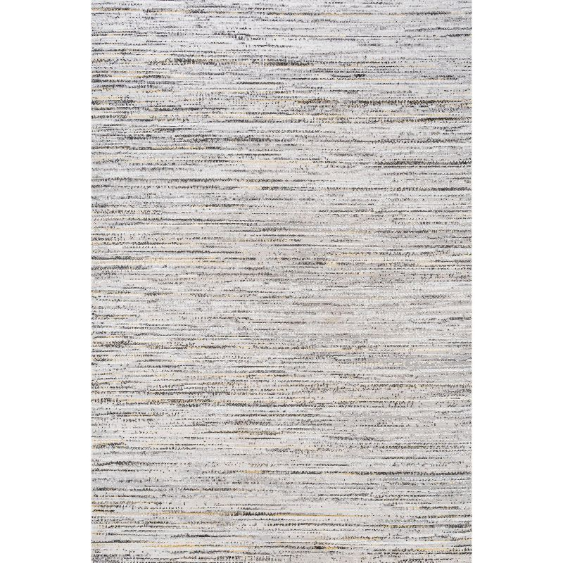 5'x8' Loom Modern Strie'  Area Rug, Gray/Black - JONATHAN Y