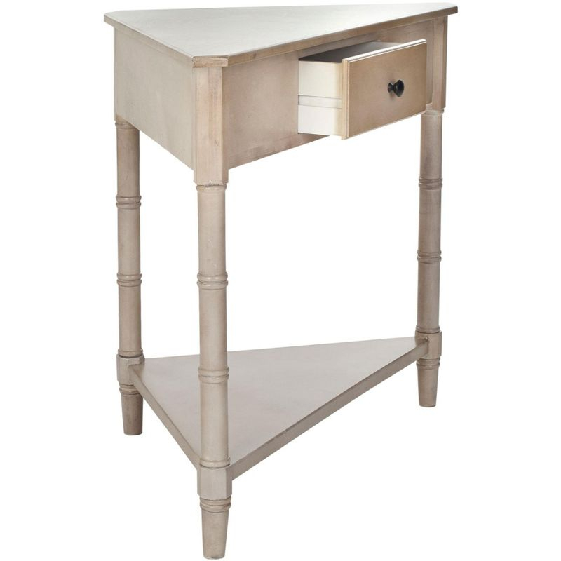 Gomez Corner Console Table - Vintage Grey - Safavieh
