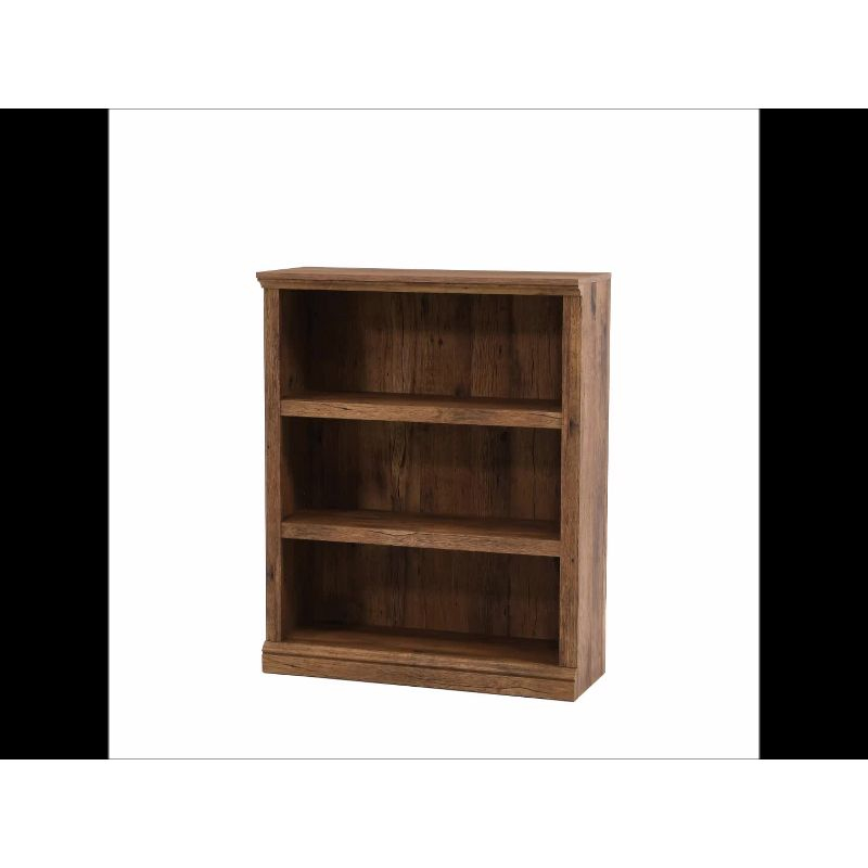 44" 3 Shelf Bookcase White - Sauder: Farmhouse Style, Smooth Laminate Finish, MDF Construction