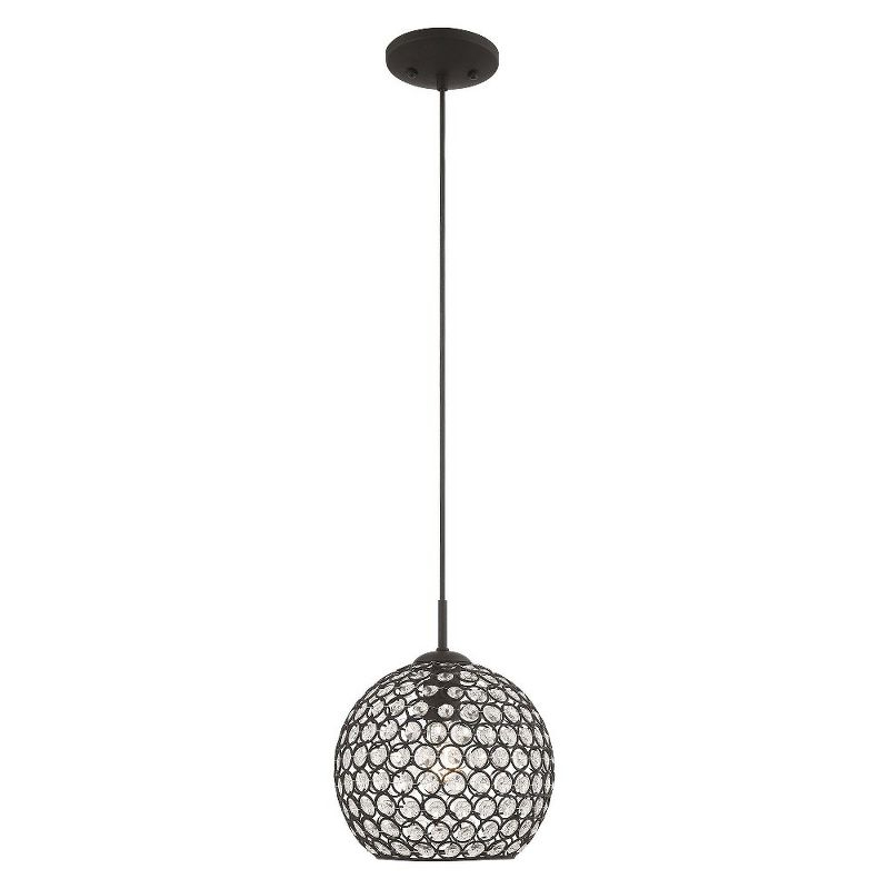 Livex Lighting Cassandra 1 - Light Pendant in  Black