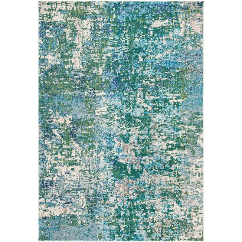 Madison MAD471 Power Loomed Indoor Area Rug - Green/Turquoise - 5'3"x7'6" - Safavieh