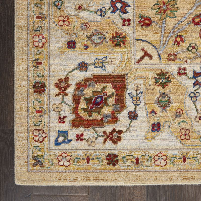 Nourison Majestic MST03 Beige/Red Indoor Area Rug - 7'9 x 9'9