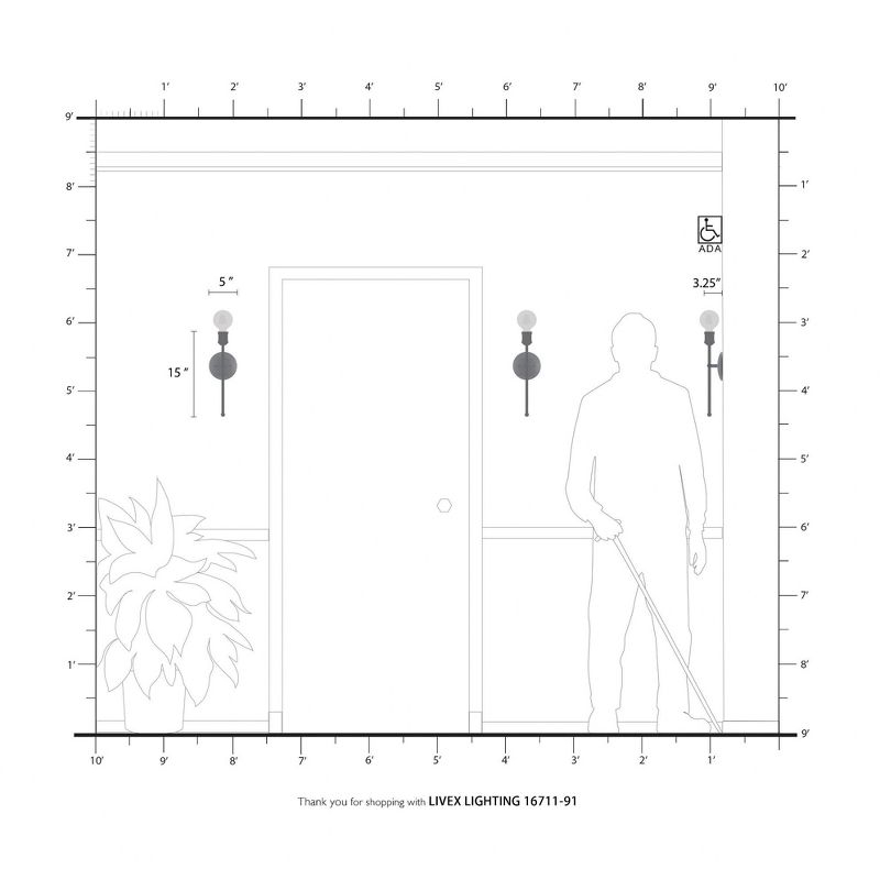Livex Lighting Lansdale 1 - Light Sconce in  Brushed Nickel