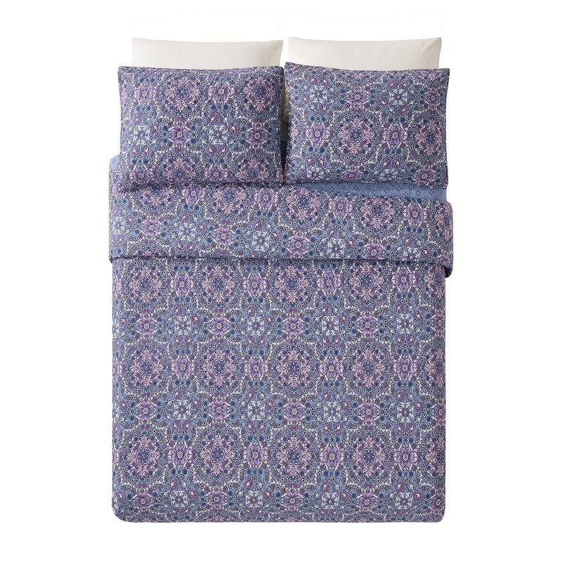 Modern Heirloom 3pc Full/Queen Lavender Florals Bedding Set Purple