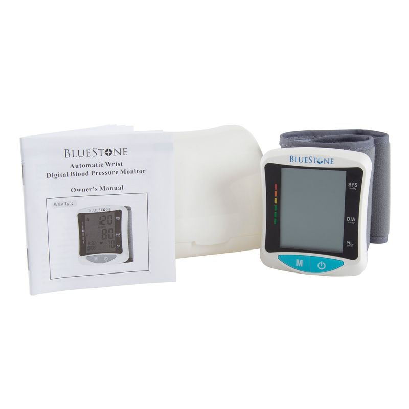 Fleming Supply Automatic Adjustable Cuff Wrist Blood Pressure Monitor With Digital LCD Display Screen