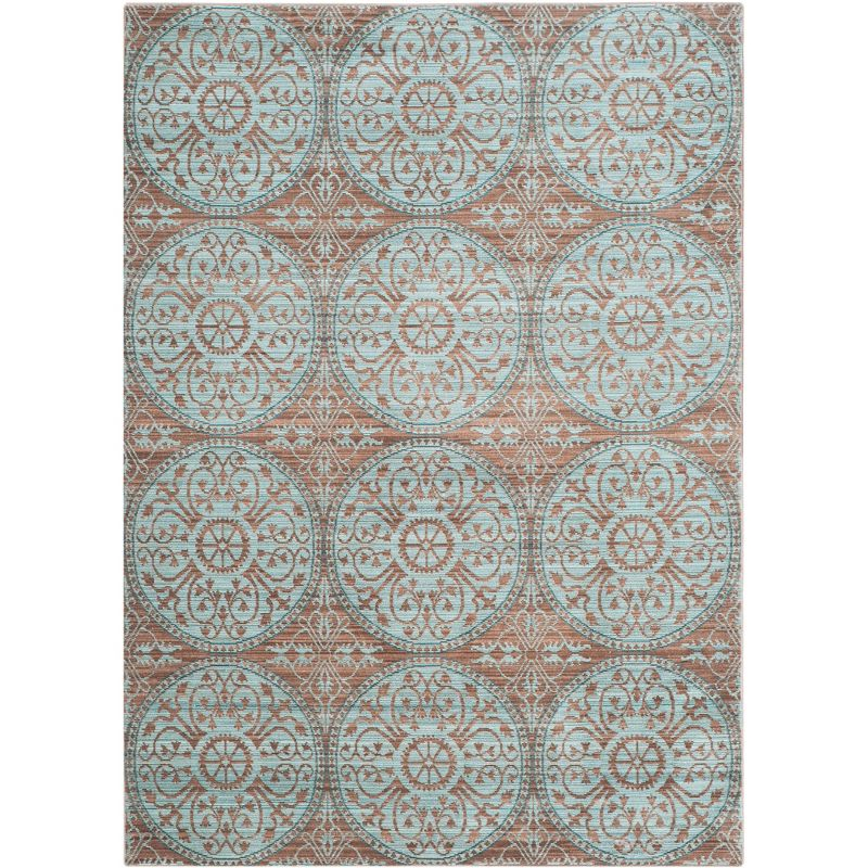 Valencia VAL214 Power Loomed Indoor Area Rug - Brown/Alpine - 5'x8' - Safavieh