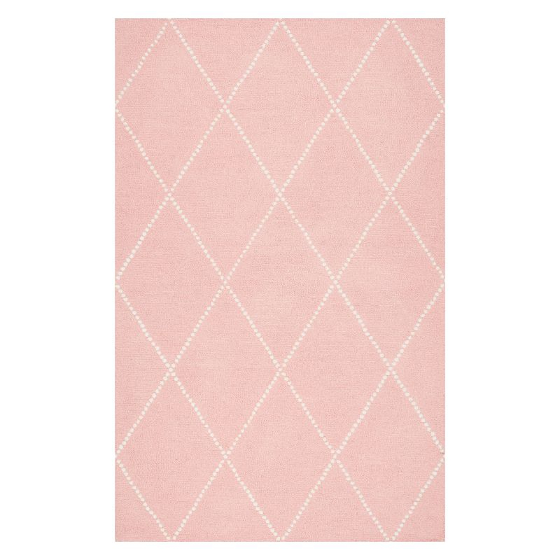 4'x6' Wool Hand Tufted Elvia Area Rug Baby Pink - nuLOOM