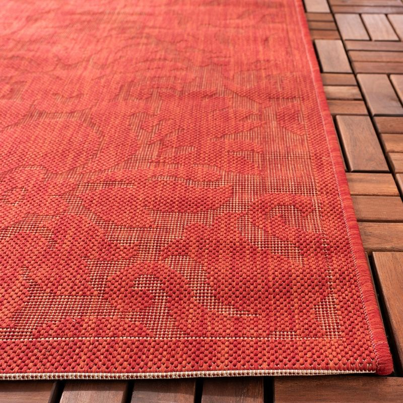 Courtyard CY2714 Power Loomed Indoor and Outdoor Accent Rug - Red/Red - 2'x3'7" - Safavieh