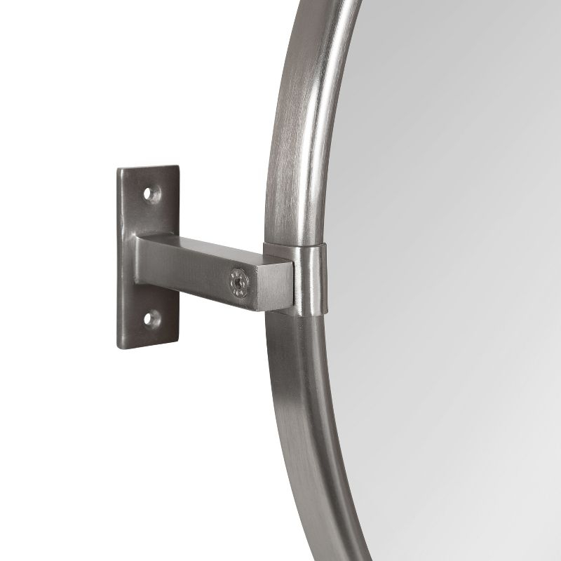 Kate and Laurel Taurus Pivot Wall Mirror, 26x24, Silver