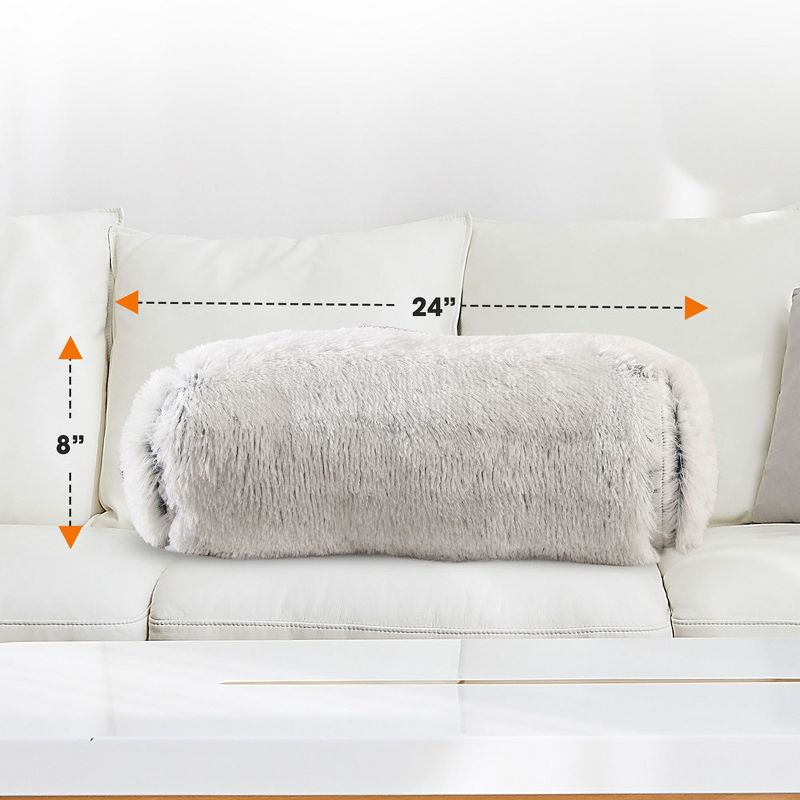 Cheer Collection Faux Fur Throw Pillow