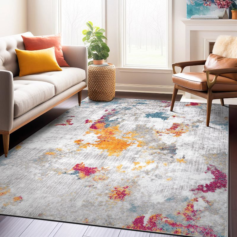 World Rug Gallery Contemporary Abstract Elegance Area Rug - MULTI 3'3"x5'