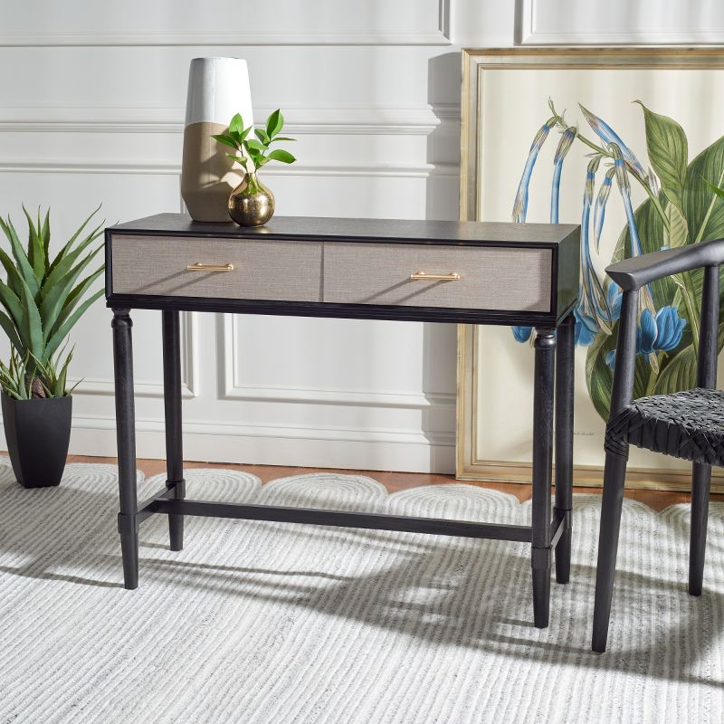 Estella 2 Drawer Console Table - CNS5731B - Black - Safavieh