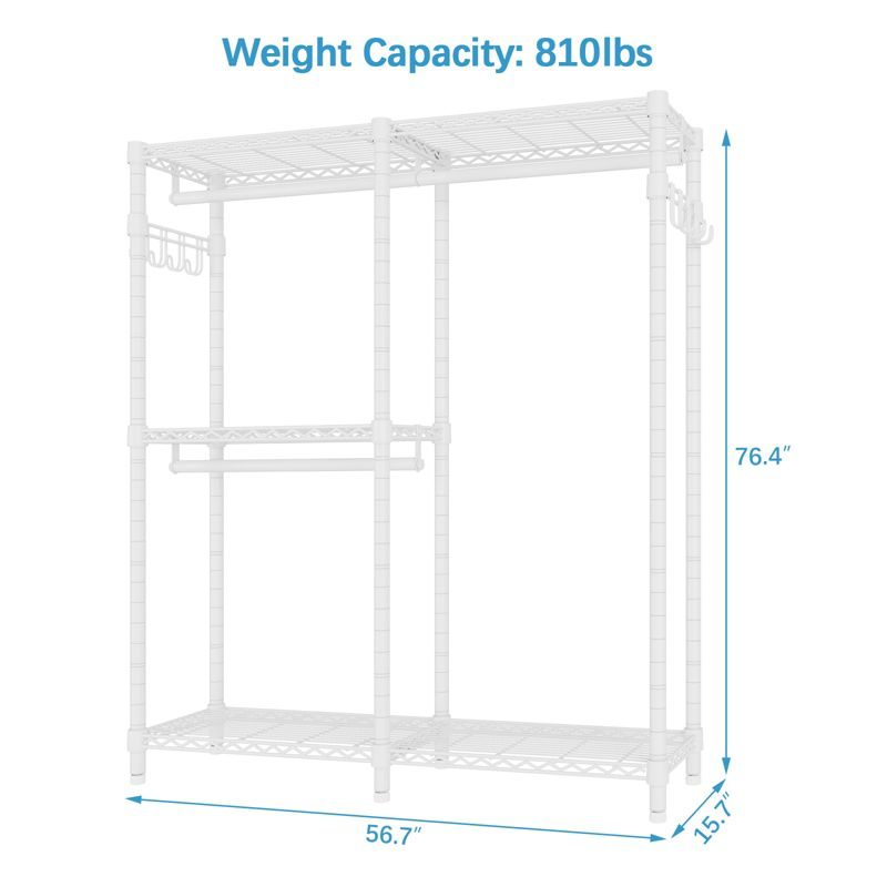 VIPEK V4s Garment Rack Bedroom Armoires Compact Freestanding Closet Storage Organizer, White