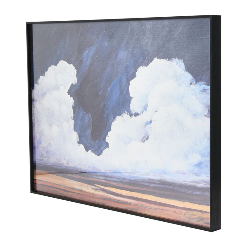 Storied Home Shoreline Landscape in Metal Frame