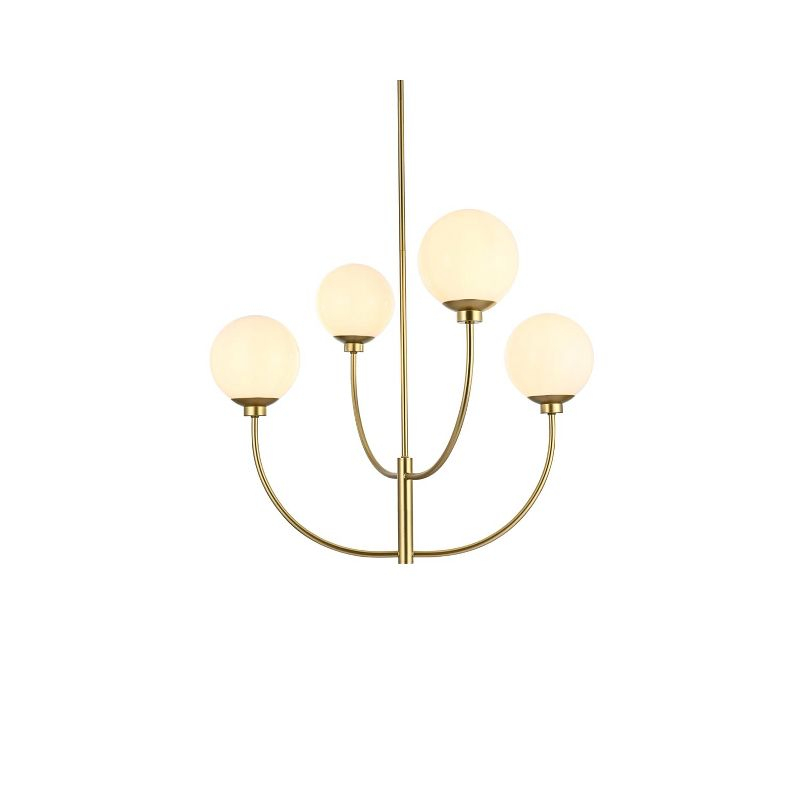 Elegant Lighting Nyomi 36-Inch Chrome Chandelier with Minimalist Look