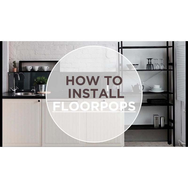 4'x5' FloorPops Set of 20 Capri Peel & Stick Floor Tiles Violet/White/Gray - Brewster: Mosaic Vinyl Flooring, Stain-Resistant