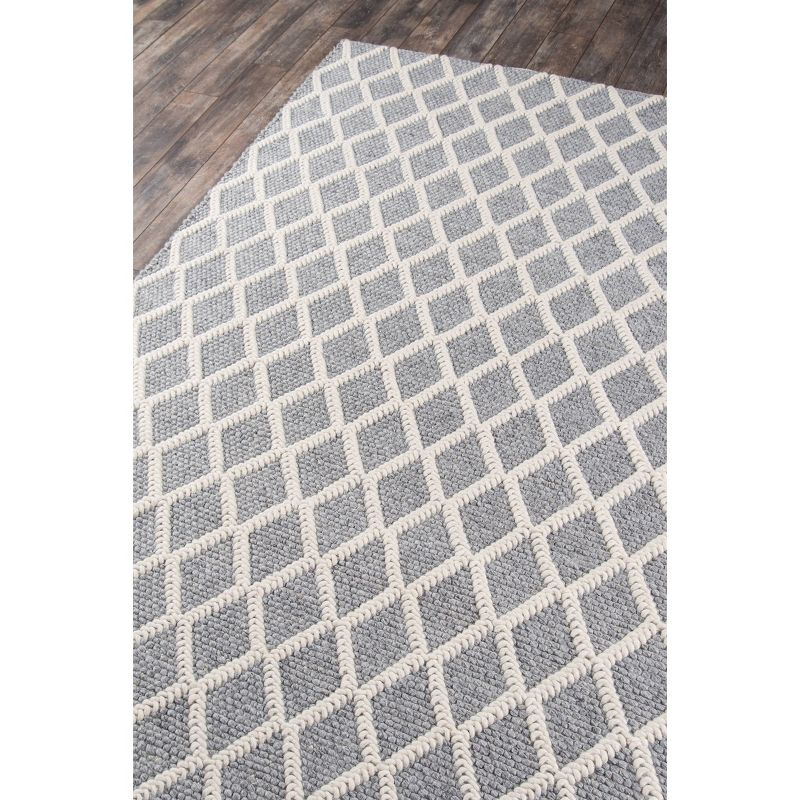 2'x3' Andes Romilly Accent Rug Gray - Momeni: Geometric Wool & Viscose, Medium Pile, Handmade, Modern Decor
