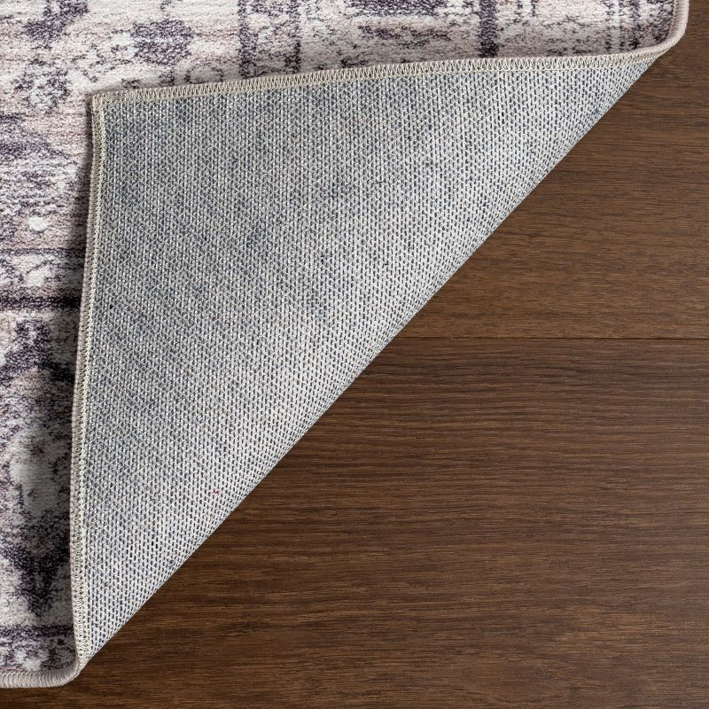 Nuloom Vita SplashGuard Vintage Medallion Machine Washable Area Rug, Runner 2' 6" x 12', Vita Grey