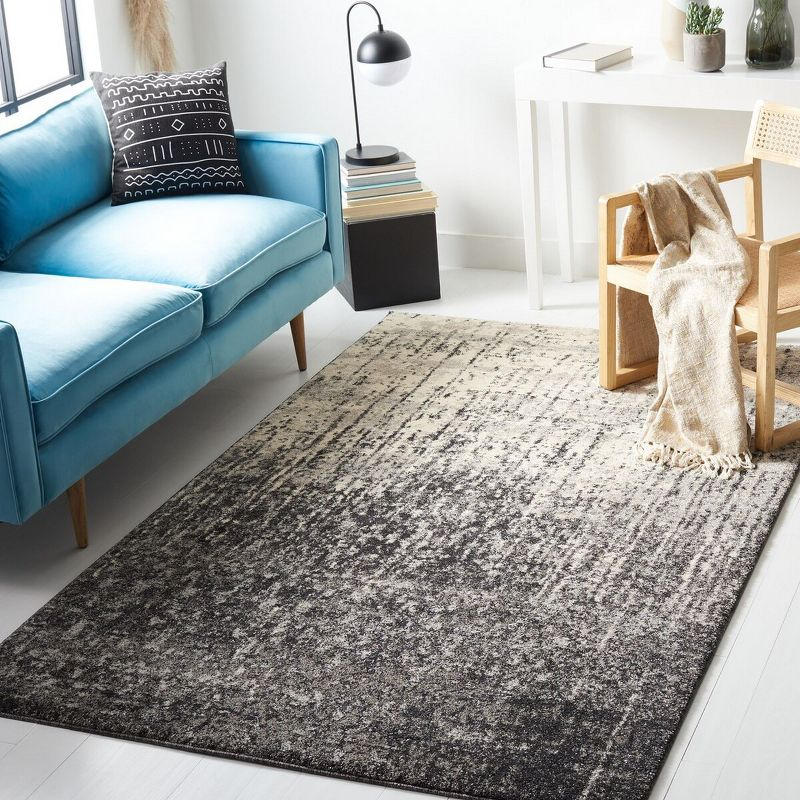 Retro RET2770 Power Loomed Indoor Area Rug - Black/Light Grey - 6'x9' - Safavieh.