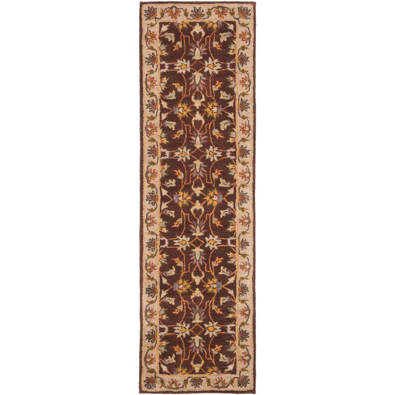 Heritage HG912 Hand Tufted Runner Rug - Brown/Ivory - 2'3"x8' - Safavieh.