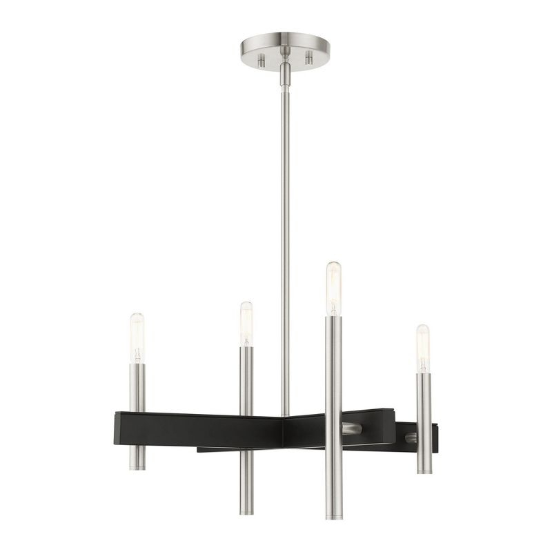 Livex Lighting Denmark 4 - Light Chandelier in  Brushed Nickel