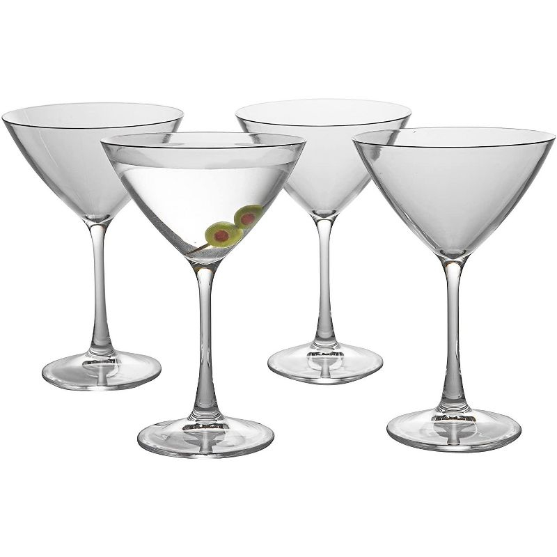 D'Eco Unbreakable Martini Glasses (4pk, 9 oz Tritan Glassware) Reusable Glasses- Great for Galentine's Day - Valentine's Day Gift Idea