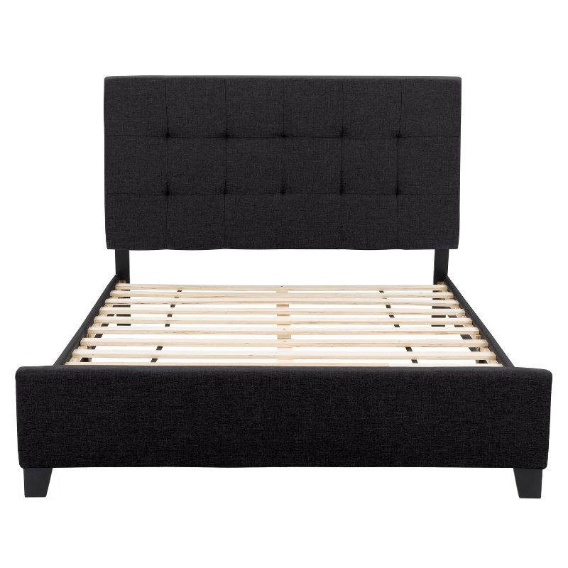 Ellery Fabric Tufted Bed - CorLiving