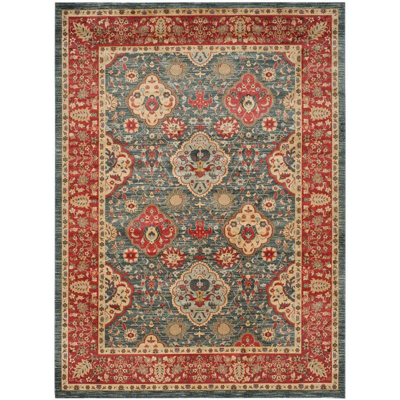 Mahal MAH655 Power Loomed Indoor Area Rug - Navy/Red - 8'9"x11'9" - Safavieh.