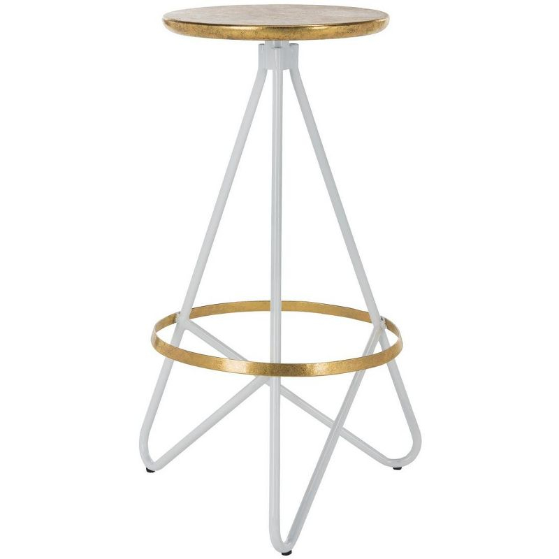 Galexia Bar Stool - BST3200 - Gold/White - Safavieh
