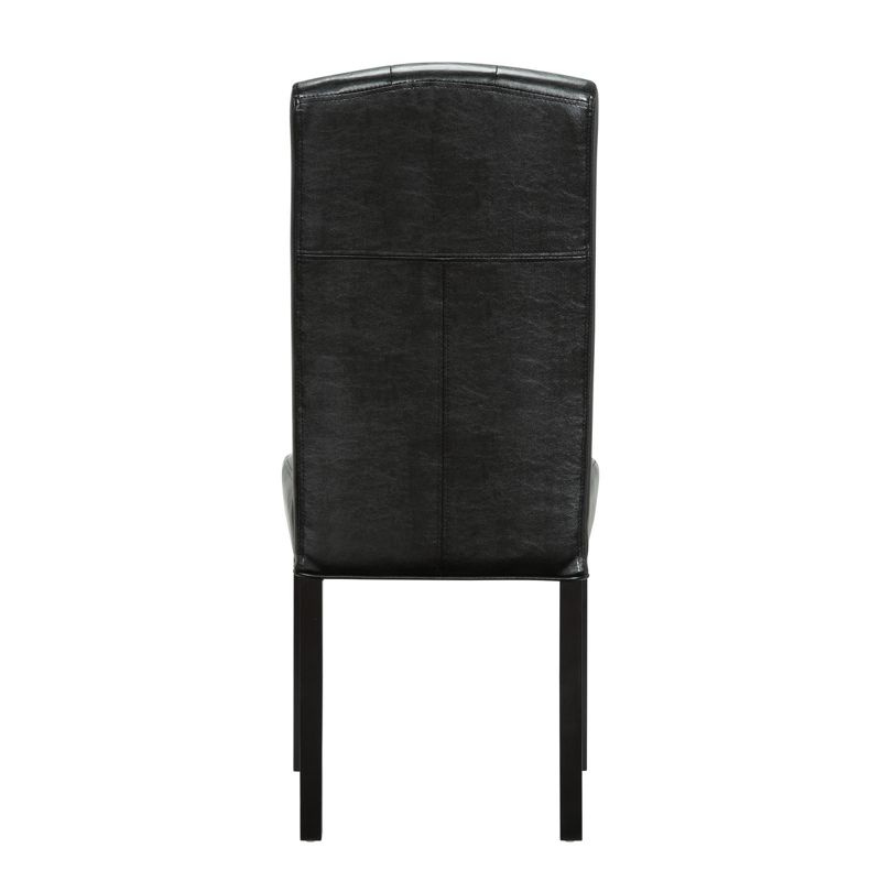 Modway Perdure Dining Side Chair Black: Vinyl Upholstered Parsons Style, Wood Frame, 285 lb Capacity