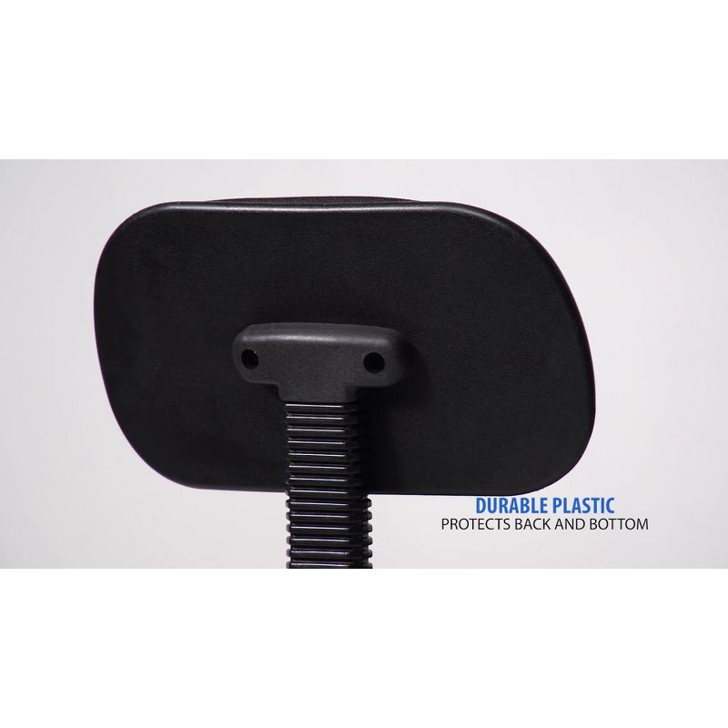 Fabric Steno Chair Black - Boss Office Products: Pneumatic Lift, Nylon Base, Swivel Casters