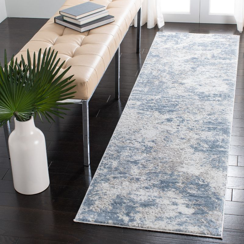 Amelia ALA705 Power Loomed Runner Rug - Grey/Blue - 2'2"x14' - Safavieh.