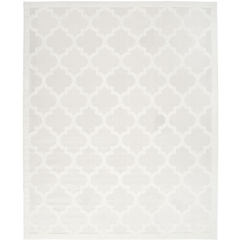 Nourison Easy Care 7' x 10' Ivory/White Indoor/Outdoor Rug