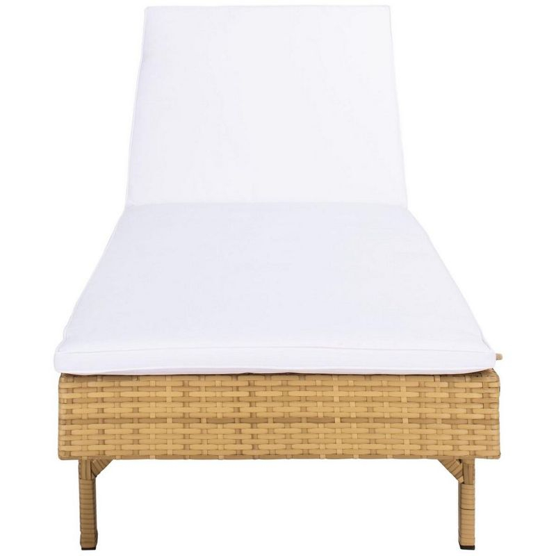Cam Sunlounger - Outdoor - PAT7501 - Natural/White -Safavieh