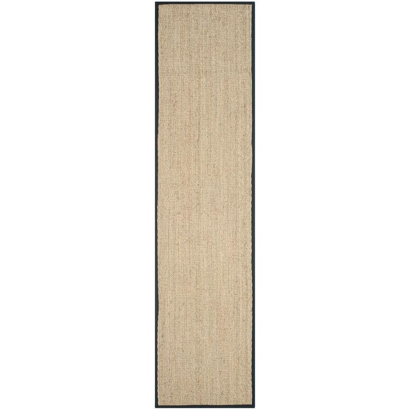 Natural Fiber NF115 Power Loomed Indoor Runner Rug - Natural/Black - 2'6"x10' - Safavieh.