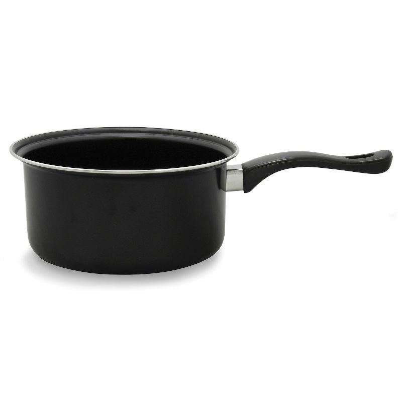 Brentwood 2-Piece Nonstick Carbon Steel Saucepan Set in Black